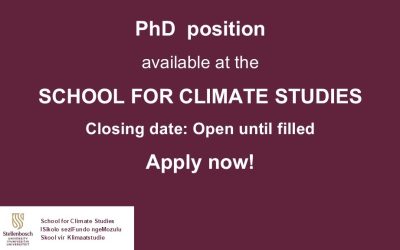 Southern African Regional Ocean Carbon – Climate Observatory PhD Bursary at Stellenbosch University